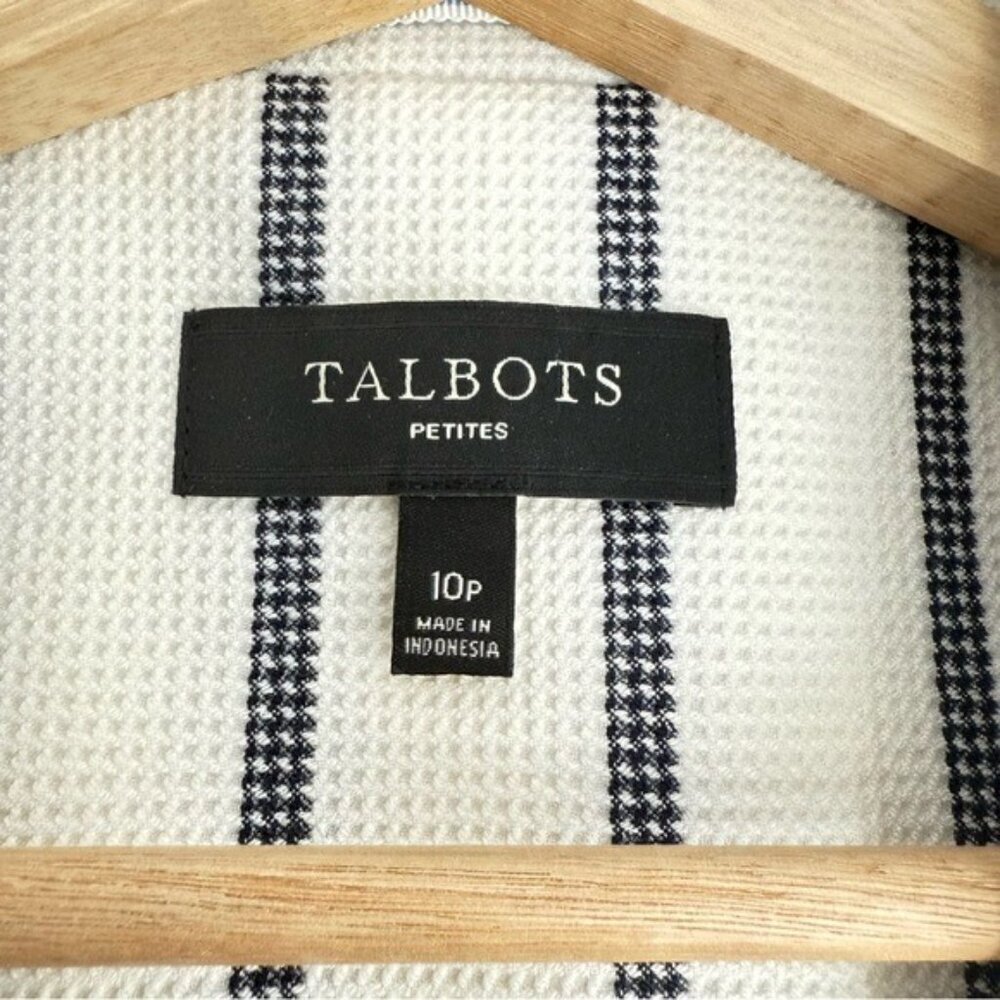 Talbots feminine breeze chic classic Vertical Lined Single Button pockets 10P - Picture 2 of 13